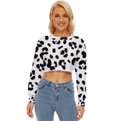 Blak-white-tiger-polkadot Lightweight Long Sleeve Sweatshirt by nate14shop