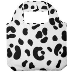 Blak-white-tiger-polkadot Foldable Grocery Recycle Bag