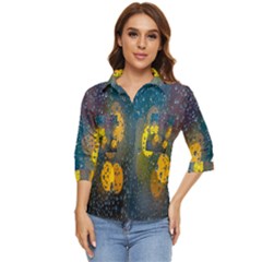 Bokeh Women s Quarter Sleeve Pocket Shirt