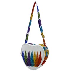 Christmas-002 Heart Shoulder Bag by nate14shop