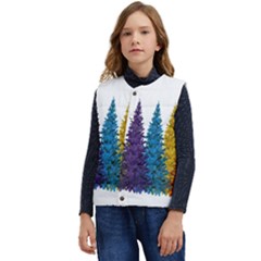 Christmas-002 Kid s Short Button Up Puffer Vest	