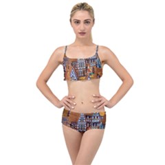 Christmas-motif Layered Top Bikini Set