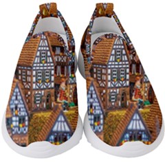 Christmas-motif Kids  Slip On Sneakers by nate14shop