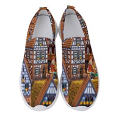 Christmas-motif Women s Slip On Sneakers by nate14shop