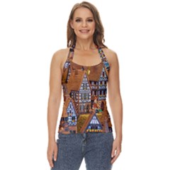 Christmas-motif Basic Halter Top