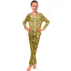 Cloth 001 Kid s Satin Long Sleeve Pajamas Set by nate14shop