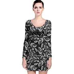 Cloth-003 Long Sleeve Velvet Bodycon Dress by nate14shop