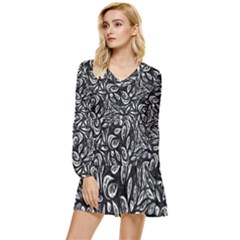 Cloth-003 Tiered Long Sleeve Mini Dress by nate14shop