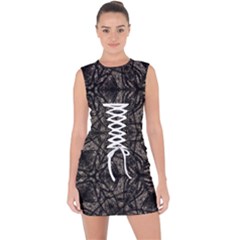 Cloth-3592974 Lace Up Front Bodycon Dress