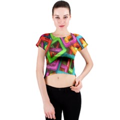 Construction-set Crew Neck Crop Top by nate14shop