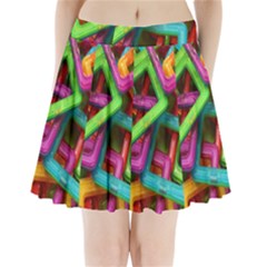 Construction-set Pleated Mini Skirt by nate14shop