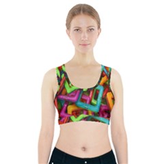 Construction-set Sports Bra With Pocket by nate14shop