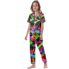 Construction-set Kids  Satin Short Sleeve Pajamas Set by nate14shop