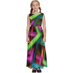 Construction-set Kids  Satin Sleeveless Maxi Dress by nate14shop