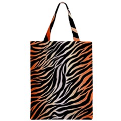 Cuts  Catton Tiger Zipper Classic Tote Bag