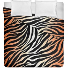 Cuts  Catton Tiger Duvet Cover Double Side (king Size) by nate14shop