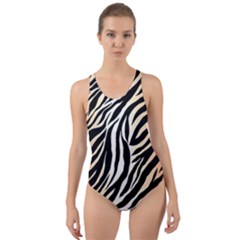 Cuts  Catton Tiger Cut-out Back One Piece Swimsuit by nate14shop