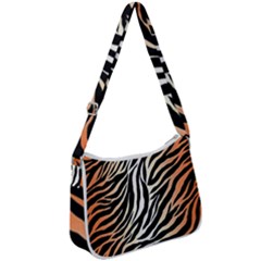 Cuts  Catton Tiger Zip Up Shoulder Bag by nate14shop