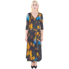 Desktop Quarter Sleeve Wrap Maxi Dress by nate14shop