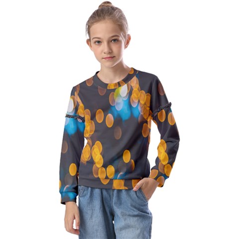 Desktop Kids  Long Sleeve Tee With Frill  by nate14shop