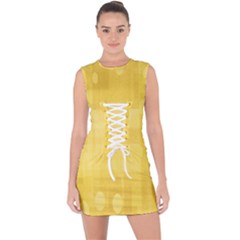 Digital-paper Lace Up Front Bodycon Dress by nate14shop