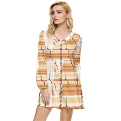 Easter 001 Tiered Long Sleeve Mini Dress by nate14shop