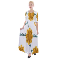 Easter Half Sleeves Maxi Dress