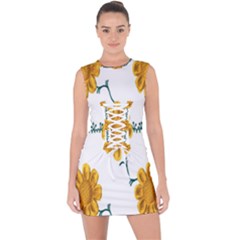 Easter Lace Up Front Bodycon Dress by nate14shop