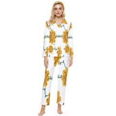 Easter Womens  Long Sleeve Velvet Pocket Pajamas Set