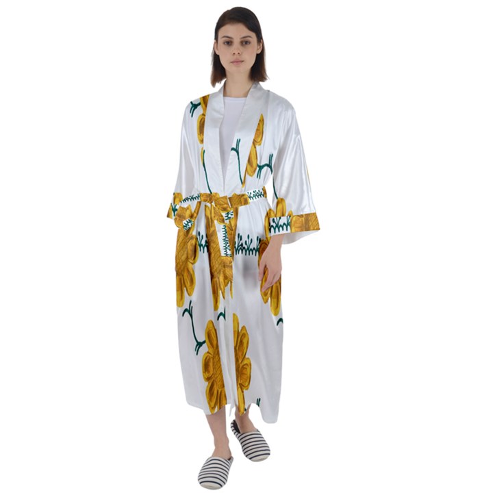 Easter Maxi Satin Kimono