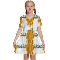 Easter Kids  Short Sleeve Tiered Mini Dress