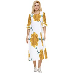 Easter Double Cuff Midi Dress