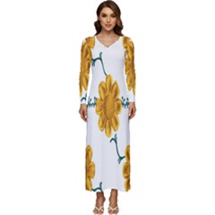 Easter Long Sleeve Velour Longline Maxi Dress