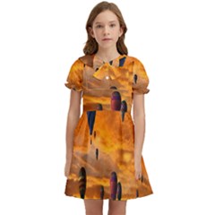 Emotions Kids  Bow Tie Puff Sleeve Dress