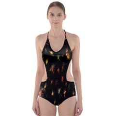 Fireworks- Cut-out One Piece Swimsuit by nate14shop