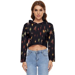 Fireworks- Women s Lightweight Cropped Hoodie