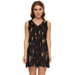 Fireworks- Tiered Sleeveless Mini Dress