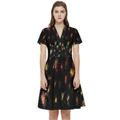 Fireworks- Short Sleeve Waist Detail Dress by nate14shop