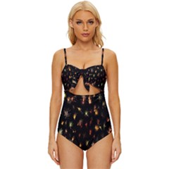 Fireworks- Knot Front One-piece Swimsuit