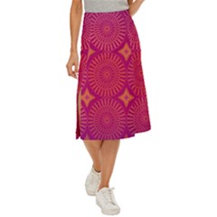 Flower Midi Panel Skirt