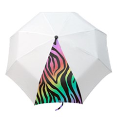 Rainbow Zebra Stripes Folding Umbrellas by nate14shop