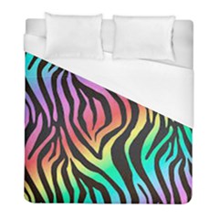 Rainbow Zebra Stripes Duvet Cover (full/ Double Size) by nate14shop