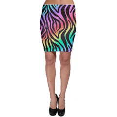 Rainbow Zebra Stripes Bodycon Skirt by nate14shop