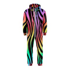 Rainbow Zebra Stripes Hooded Jumpsuit (kids)