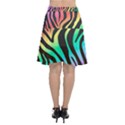 Rainbow Zebra Stripes Chiffon Wrap Front Skirt View2