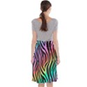 Rainbow Zebra Stripes Midi Beach Skirt View2