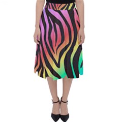 Rainbow Zebra Stripes Classic Midi Skirt by nate14shop