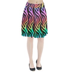 Rainbow Zebra Stripes Pleated Skirt by nate14shop