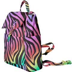 Rainbow Zebra Stripes Buckle Everyday Backpack