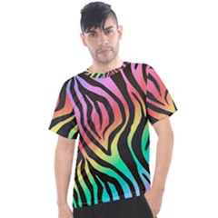 Rainbow Zebra Stripes Men s Sport Top